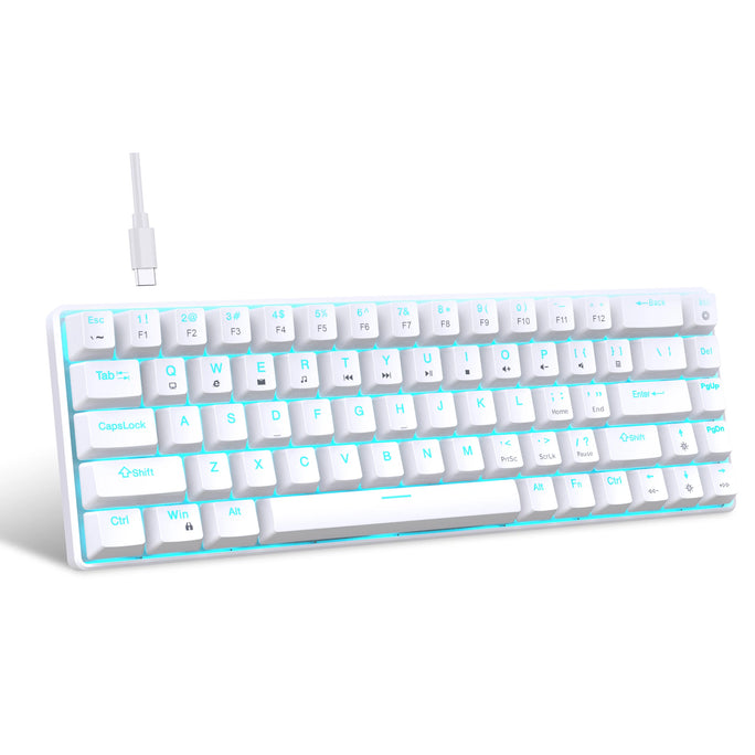 Mechanical Keyboard Ergonomics RGB Backlit LED Hot Swappable Blue Switch Gaming Keyboard for PC