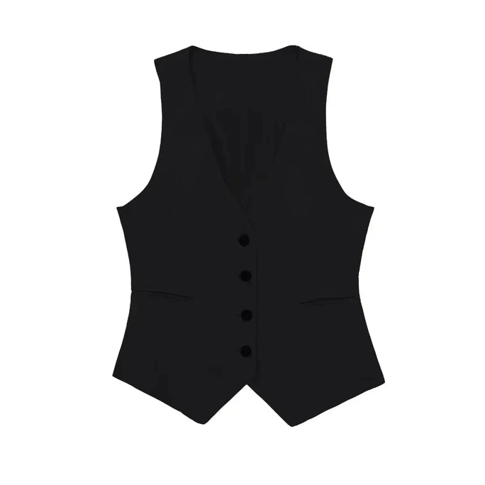 Women's Vest Linen Sleeveless Suit Vest Coat