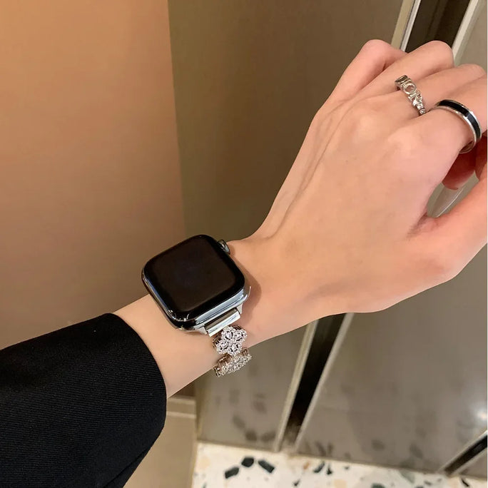 Women Stainless Steel Band for Apple Watch