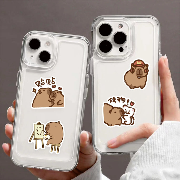 100PCS Plump Capybara Cute Stickers