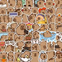 100PCS Plump Capybara Cute Stickers