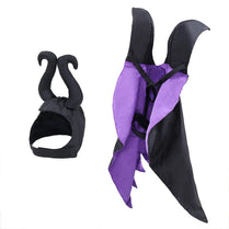 Halloween  Costume Black Purple Pet Maleficent Costume for Cats Dogs